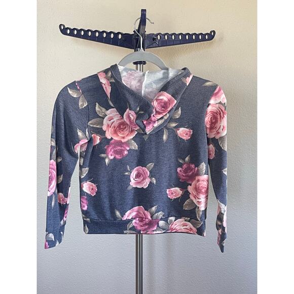 Girls BOHO Floral Hoodie Small 6-7 - Picture 1 of 4